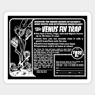 Venus Flytrap (with white print) T-Shirt Sticker